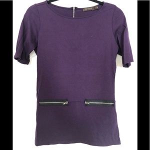 The Limited purple top with exposed zipper size xs